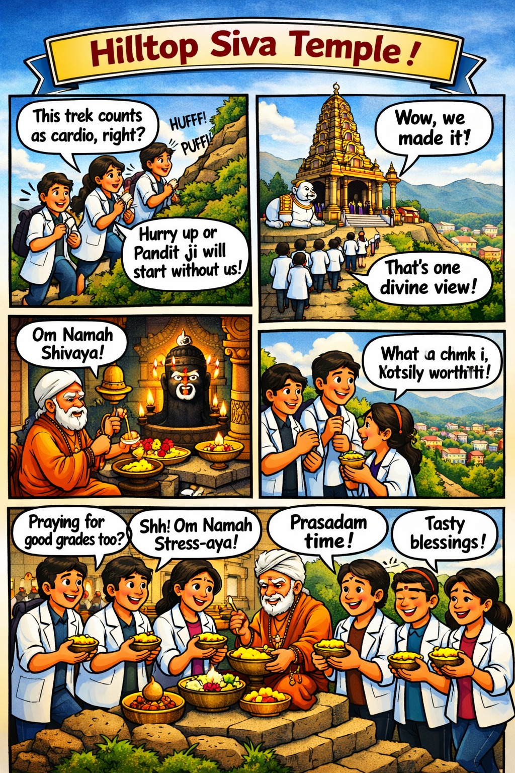 Hilltop Siva Temple Comic
